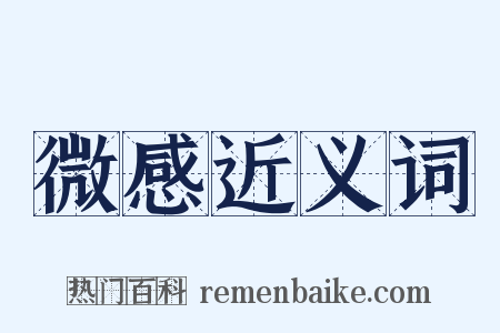 微感近义词是什么意思的图片